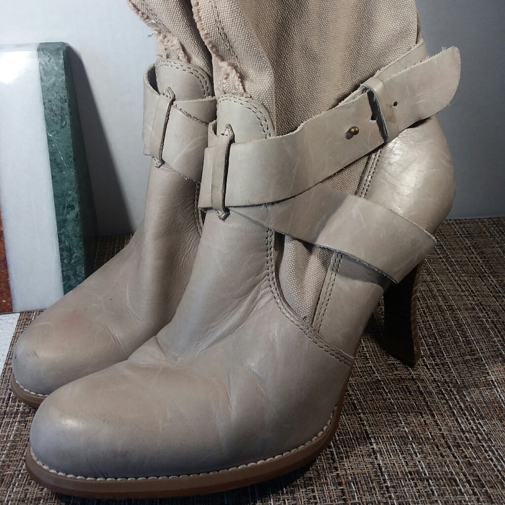 See: Khaki Rag Upper See: Leather LowerBoots ....made by Report
